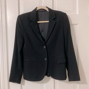 Theory black short-waisted blazer 8